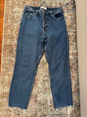 Abercrombie & Fitch Curve Love The Mom High Rise Jeans Size 8